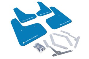 Ford Focus ST Mud Flap Kit - Front + Rear - Rally Armor - UR Premium - Blue/White Logo - `12-`19